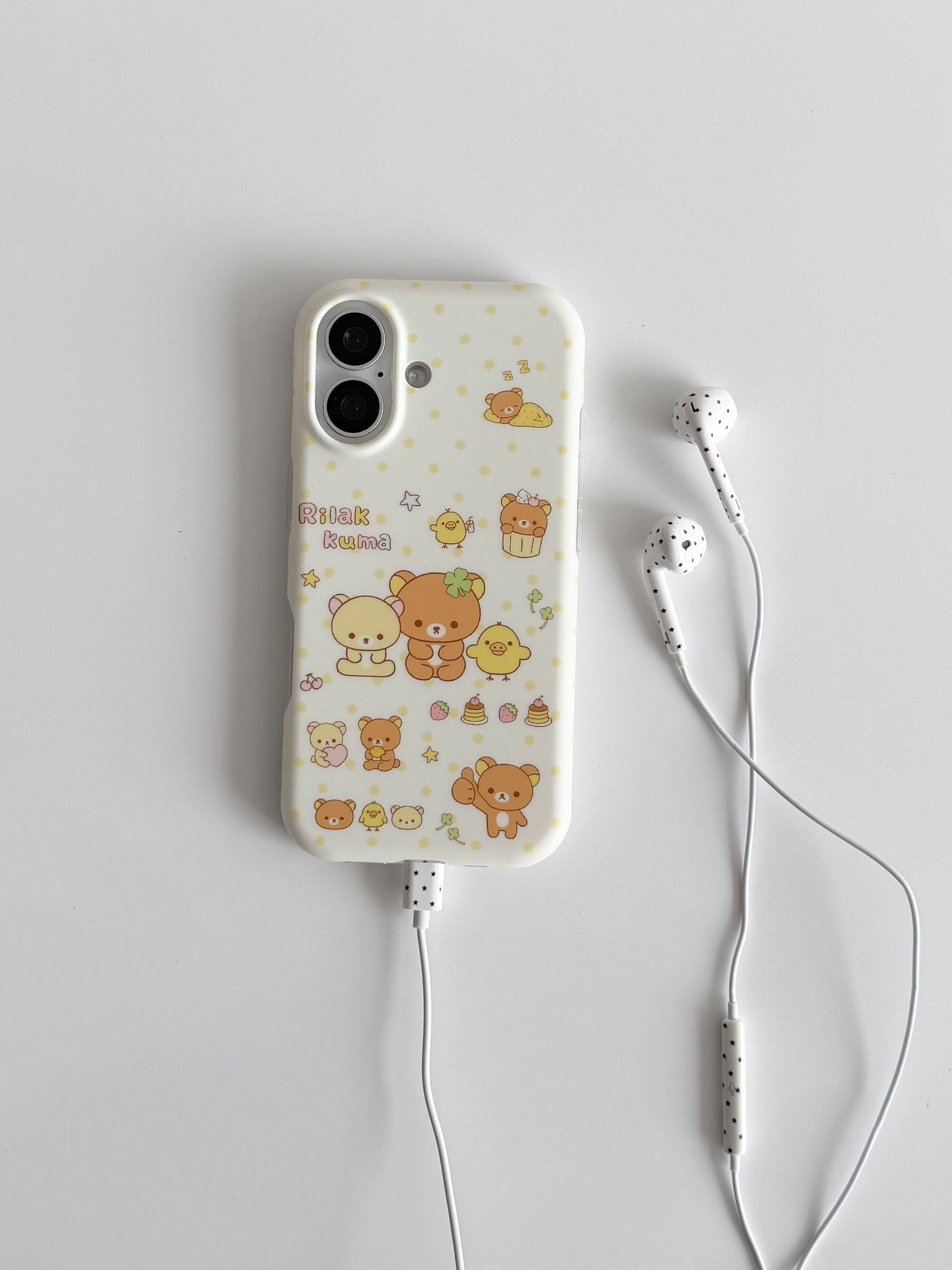 西多士适用奶黄磨砂波点小鸡小熊防摔苹果iPhone17pro Max手机壳