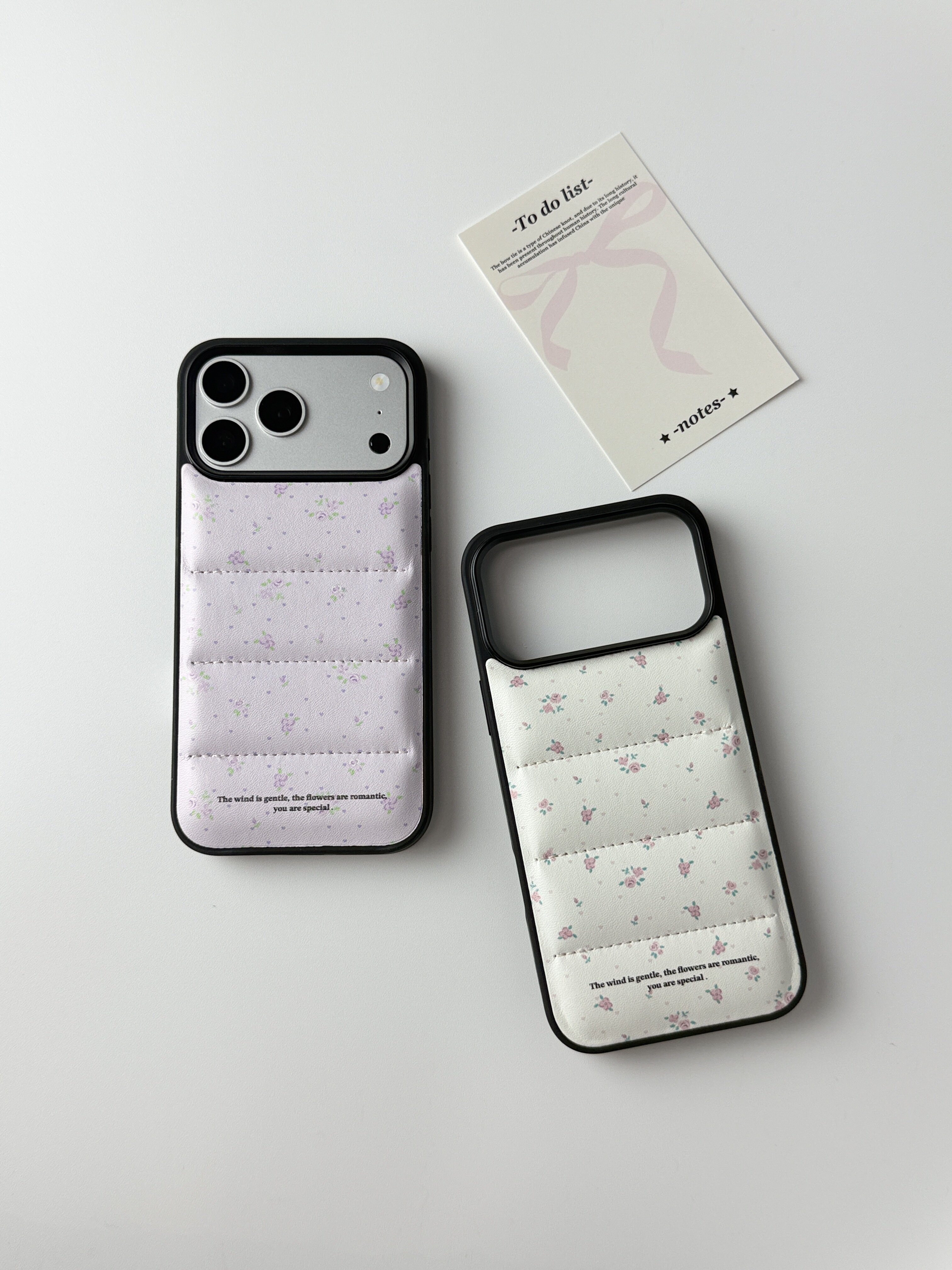西多士ins温柔小碎花羽绒服壳iPhone18ProMax黑边框大视窗韩系少女手机壳防摔保护套