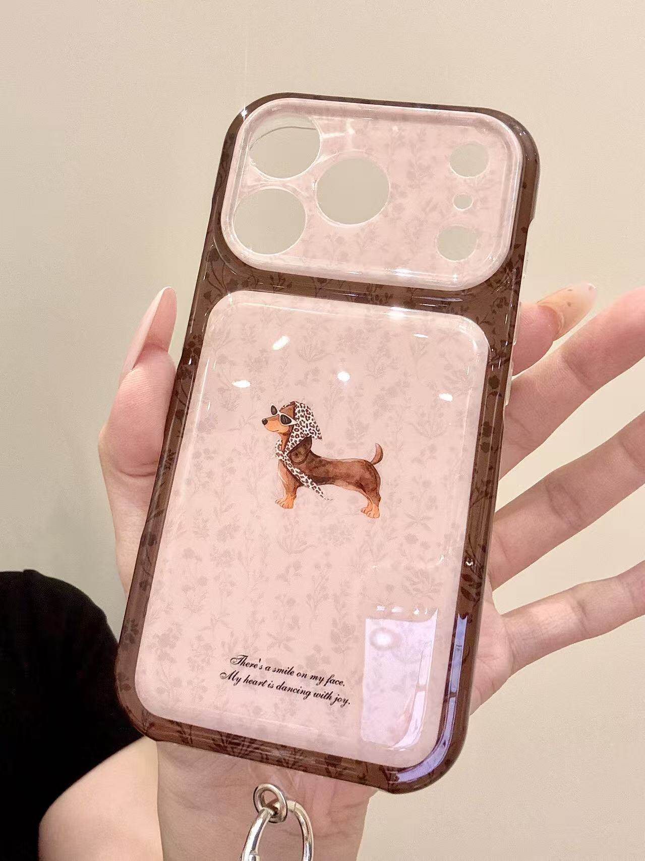 西多士适用于iphone18promax手机壳潮酷萌宠17花卉墨镜头巾腊肠狗16新款