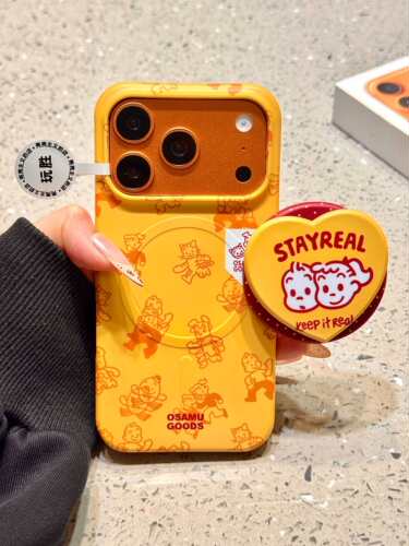 西多士玩耍线条原田治菲林磁吸支架适用苹果17promax手机壳16iphone15