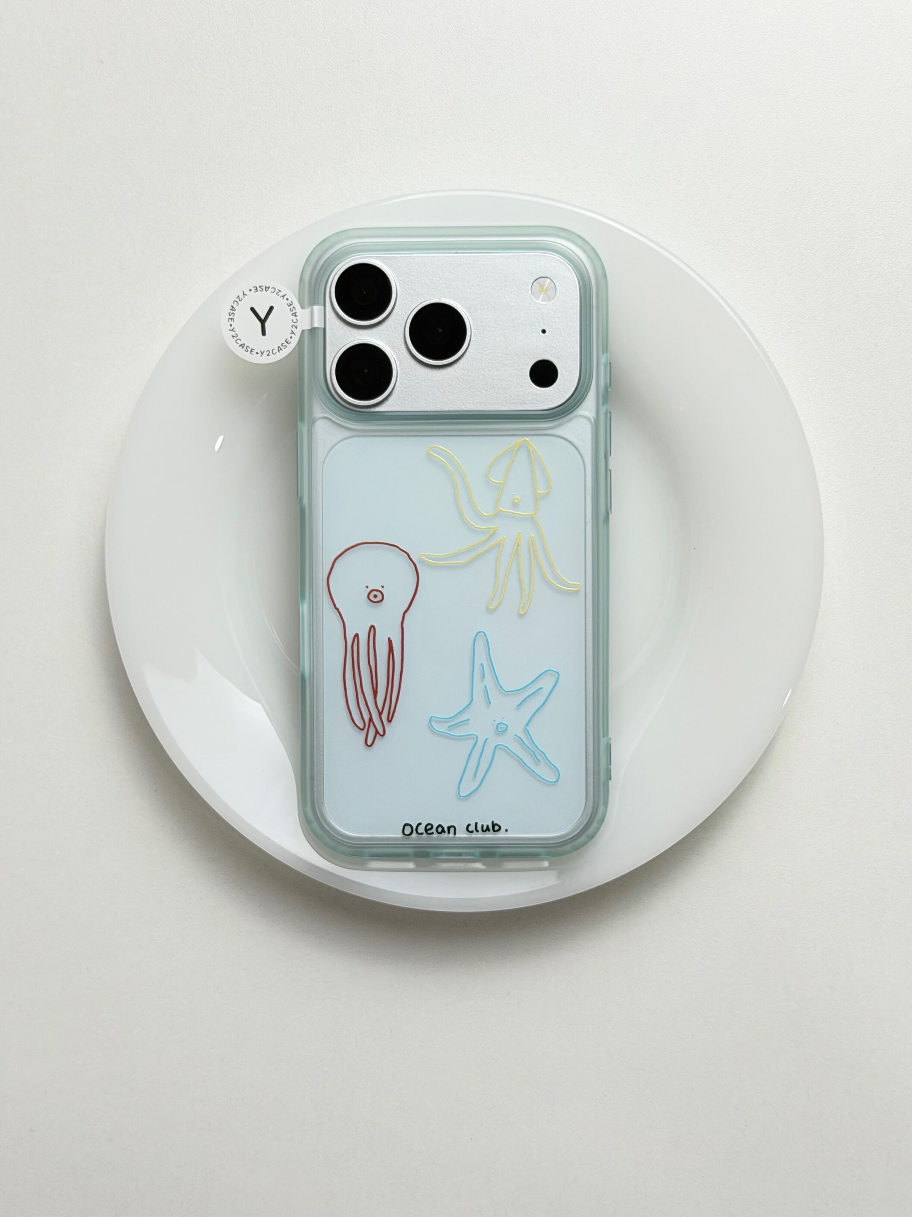 西多士亲肤磨砂ins风线条海星水母章鱼手机壳适用iPhone17系列苹果16新款