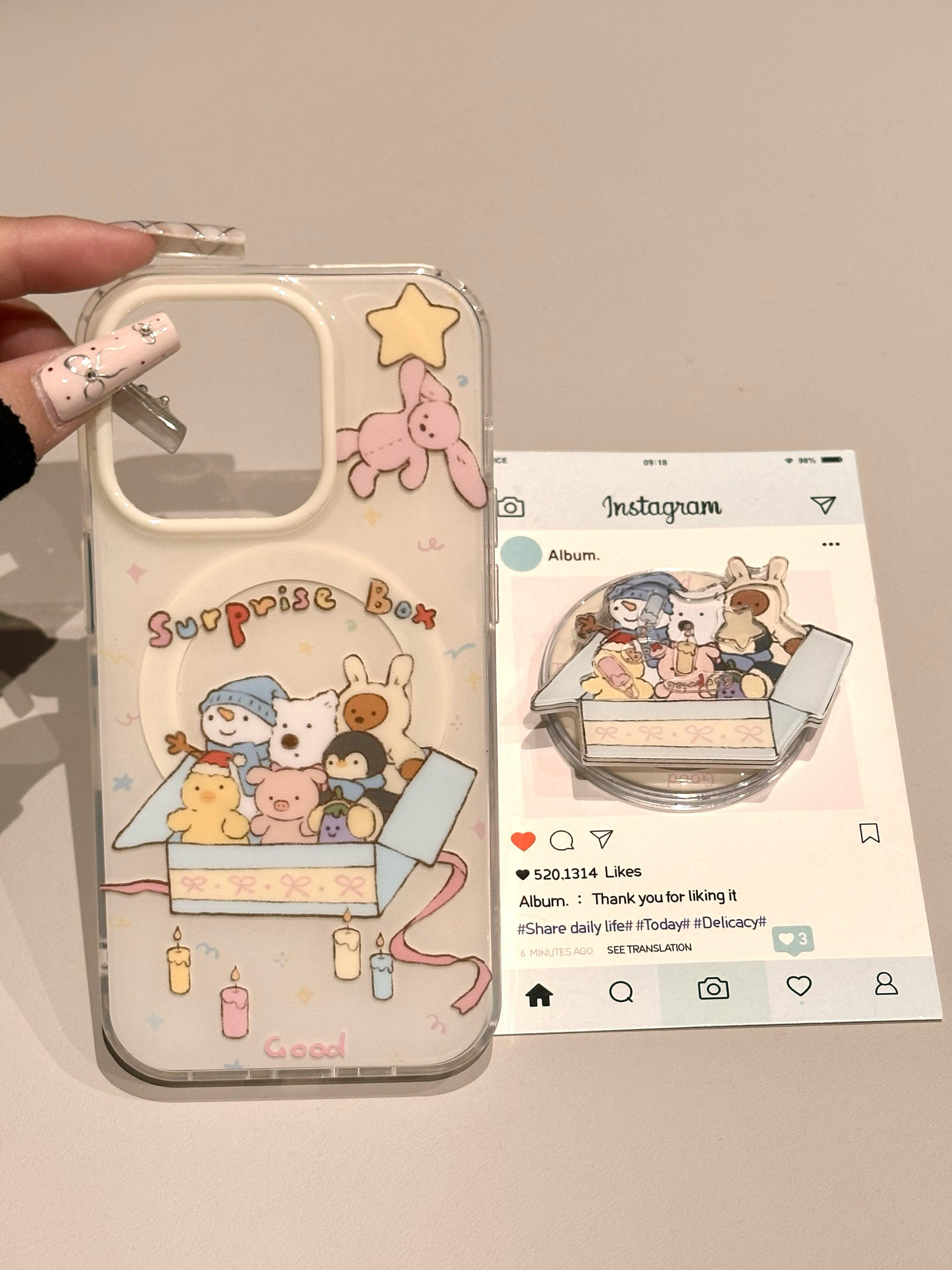 西多士jellycat礼盒小动物摇摇乐磁吸支架适用苹果16手机壳iPhone15/14保护套17promax