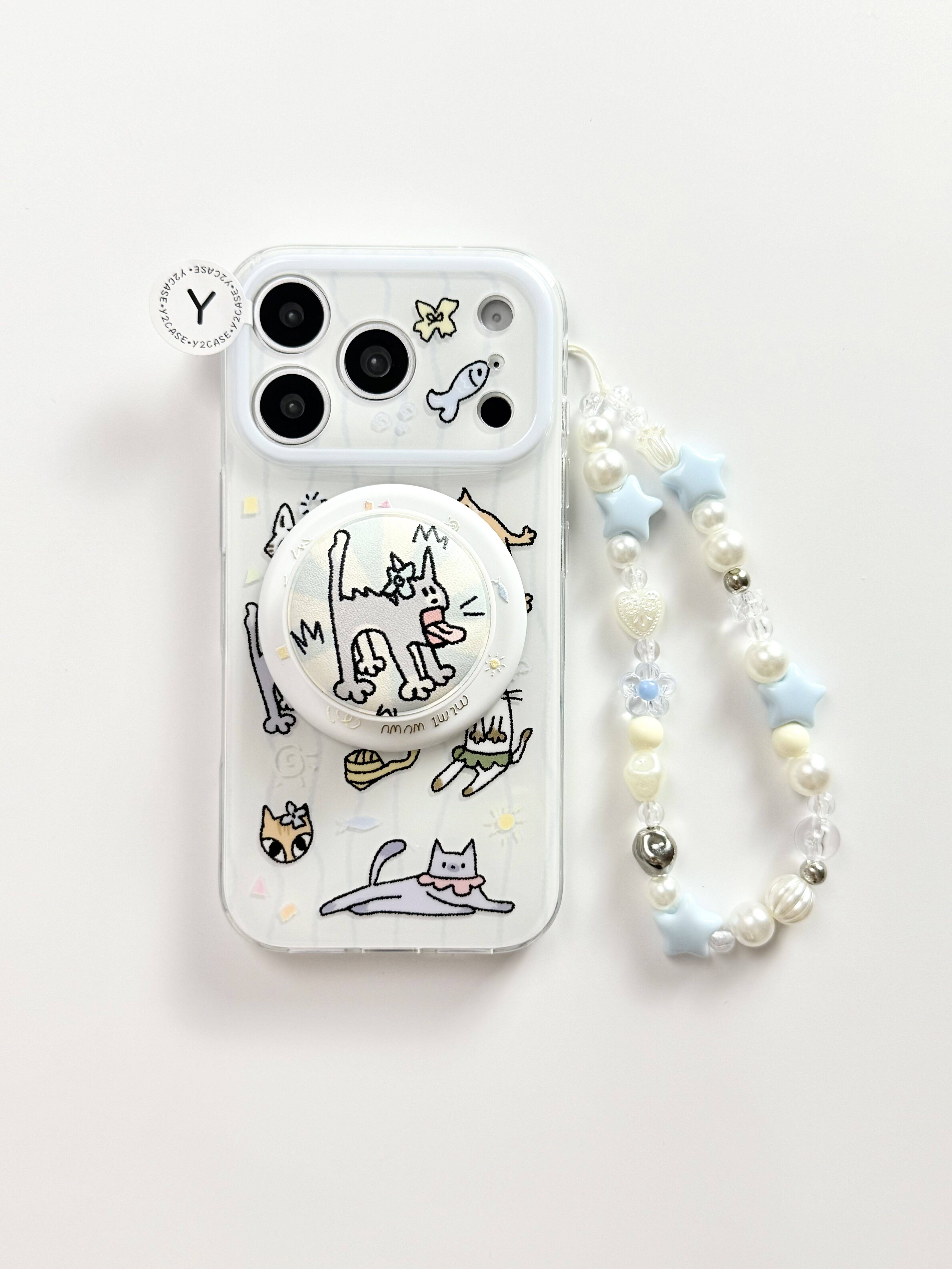 西多士磁吸卡通可爱搞怪炸毛猫咪IMD双层手机壳适用iPhone18新款苹果17日韩ins16个性创意15