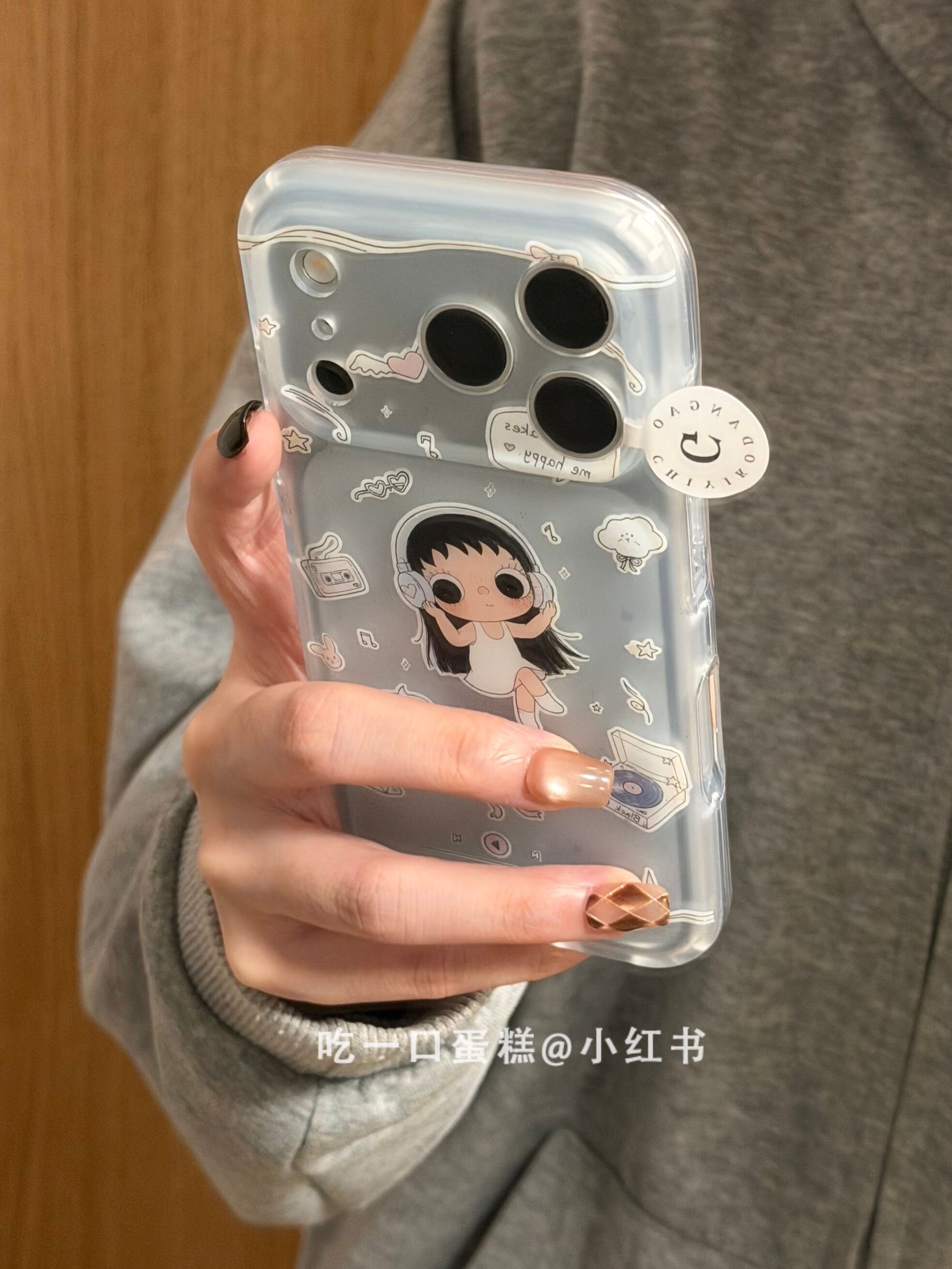 西多士耳机音乐盒信封大眼女孩适用17promax手机壳iphone1615保护套