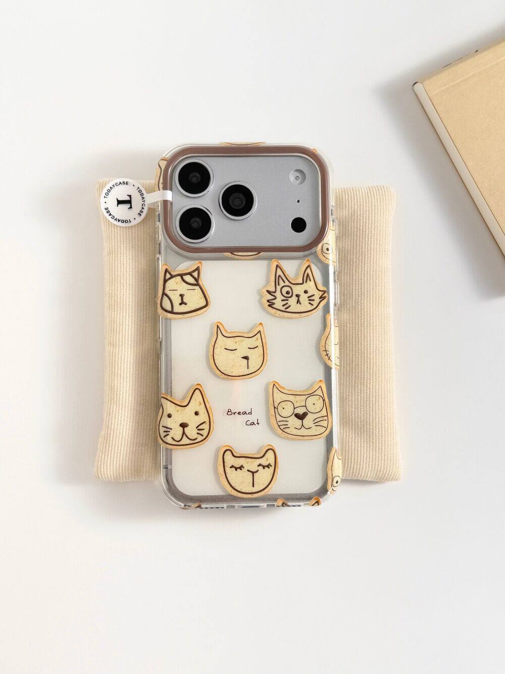 西多士韩系可爱猫咪面包适用18promax苹果17双层iphone16透明15手机硬壳
