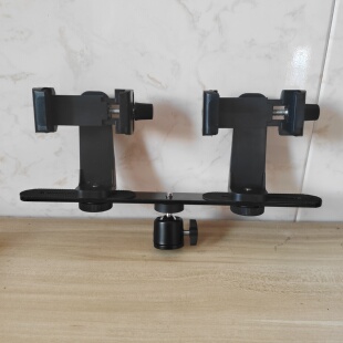 双机位手机支架配件双手机直播支架汽车4S店车展直播手持三脚架