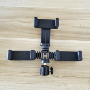 手机直播多机位头主播直播支架三位机夹子双机位拍摄神器手持支架