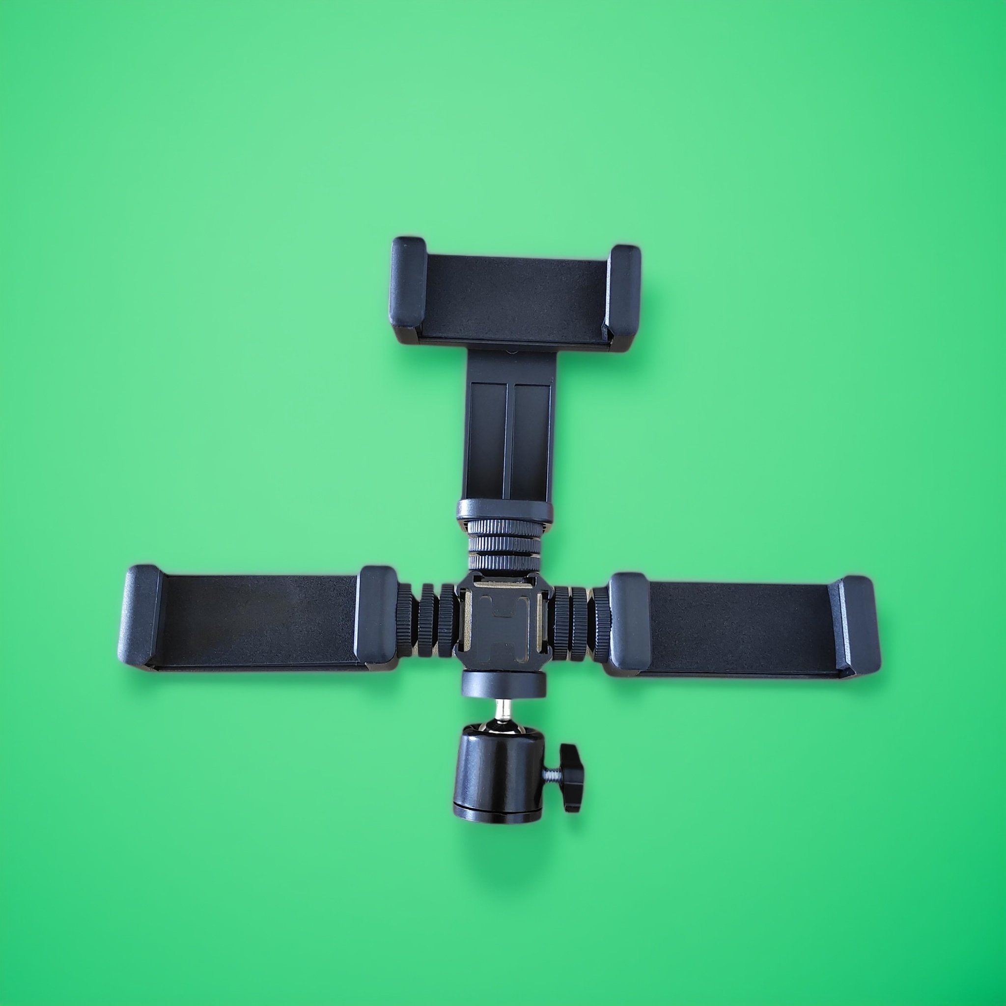 手机直播多机位头主播直播支架三位机夹子双机位拍摄神器手持支架