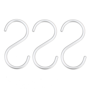 铝制S型挂钩 厨房S型钩子衣帽晾晒收纳S勾多功能铝合金挂钩 3支装