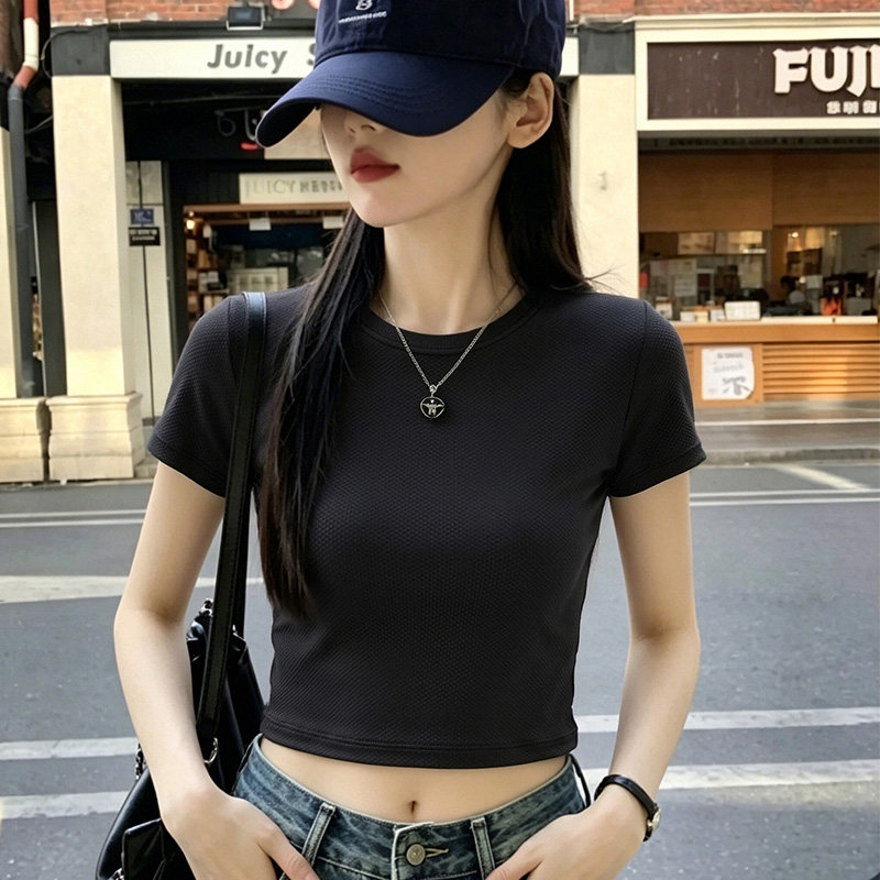 夏季瑜伽健身修身显瘦短袖T恤