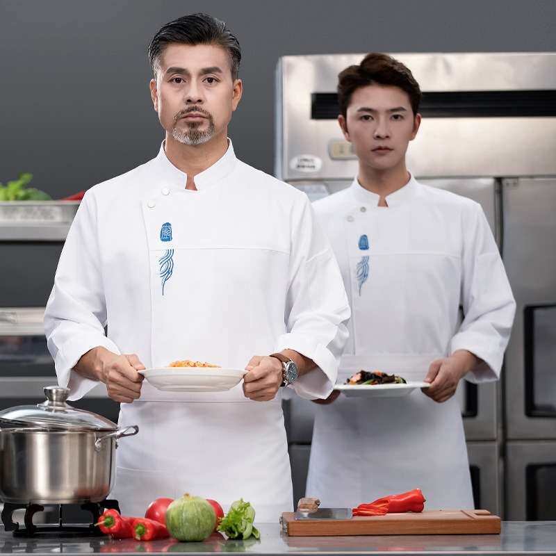 厨师服长袖茶楼餐饮火锅饭店厨师