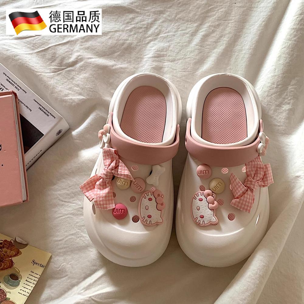 可爱厚底包头拖女夏季外穿洞洞鞋