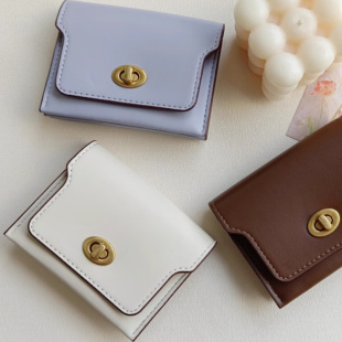 2025新款钱包女款轻薄小巧简约三折皮夹子女pu卡包高级感女士钱夹