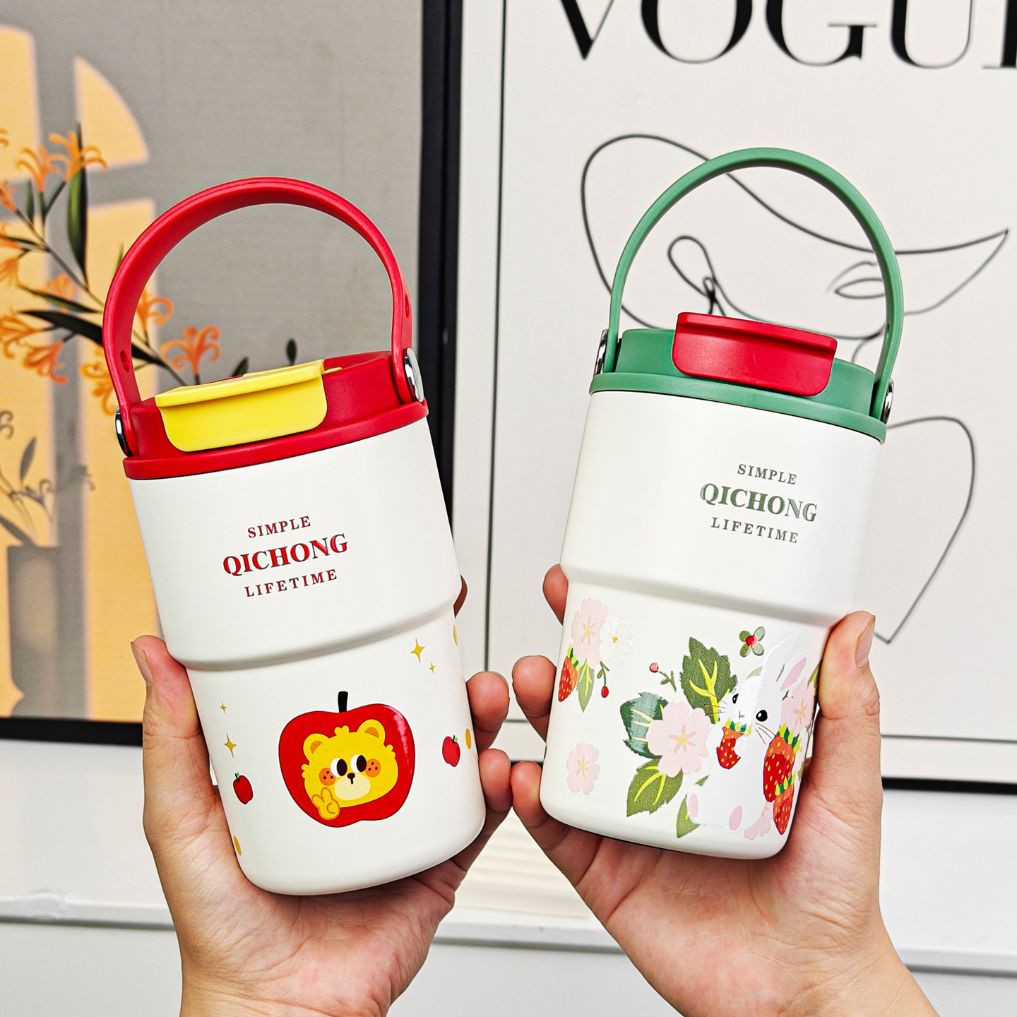 双饮陶瓷内胆咖啡杯保温保冷