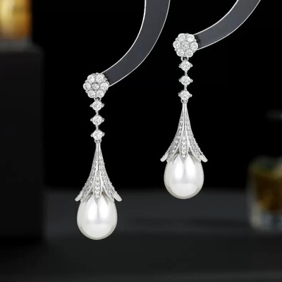 珠光宝气经典百搭珠珠耳饰