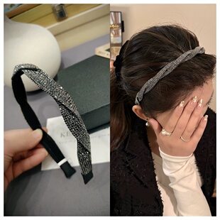 【满天星】2025法式经典满钻发箍秋冬轻奢风女士时尚感高级发饰款