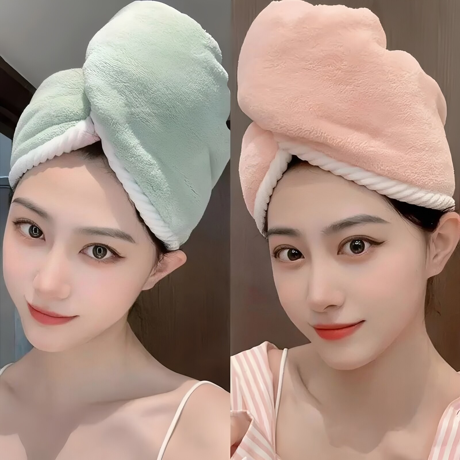 干发帽女宿舍公寓超强吸水速干双层洗头擦头毛巾包头巾浴帽干发巾
