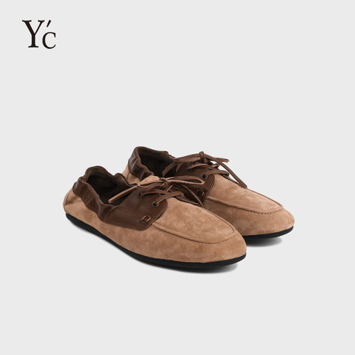 YC英伦复古交叉绑带平底乐福鞋