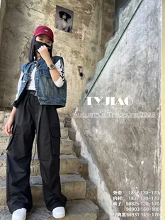 2天依角98825秋新款大口袋工装裤中大男女童亲子款韩版裤子