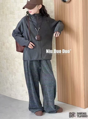 牛哆哆童装2025冬季新款男女童韩版打底衫百搭立领拉链外套65032