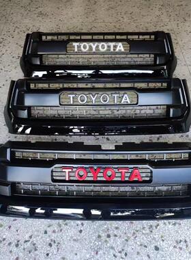 适用14-21年丰田tundra坦途TRD前中网格栅大标黑色前脸改装机盖