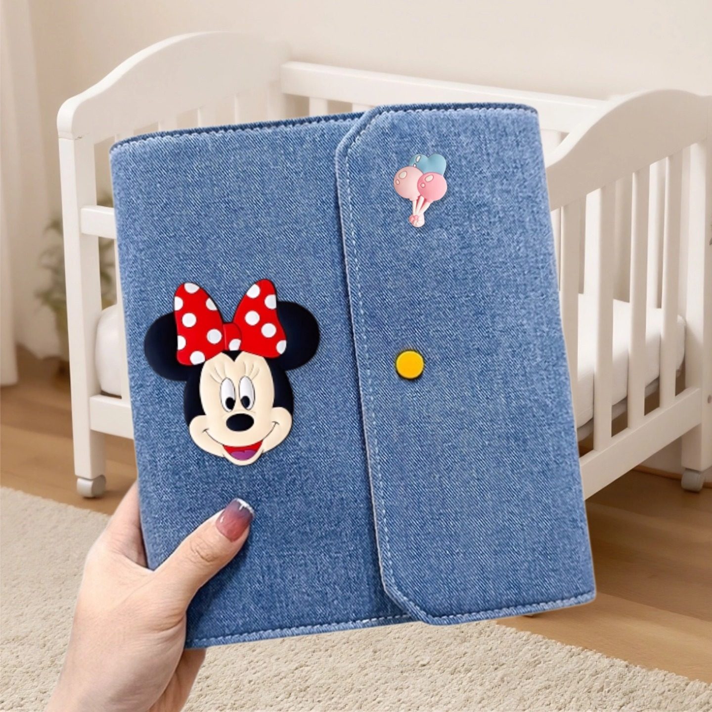 新款孕妇产检收纳册卡通宝妈孕检报告单档案册a4a5活页对折资料本