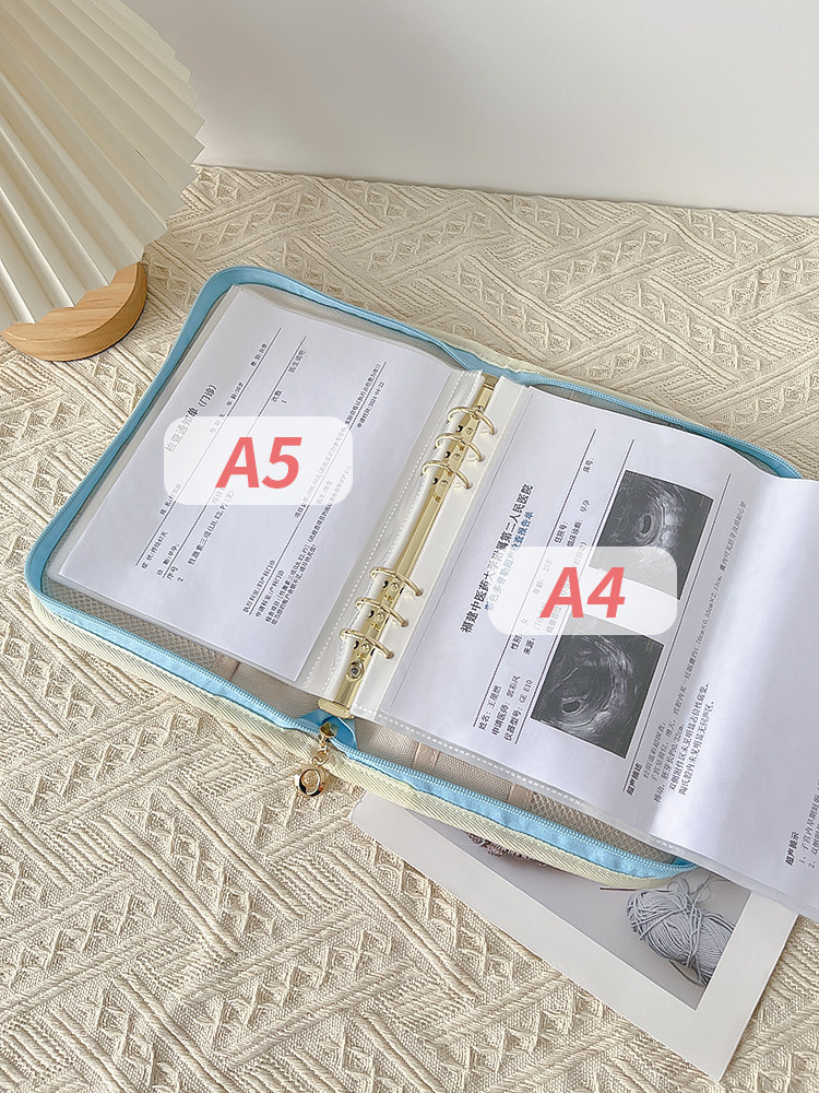 뱀  키큰 임산부 A4A5 ??산전 검진 수납장 임신 검진 B-초음파 임신 소형 휴대용 정보 파일북