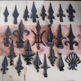 铁艺配件熟铁锻打枪尖铁艺枪头护栏大门栏杆枪尖矛头箭头厂家直销