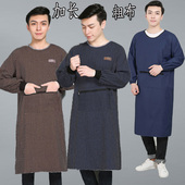 加长加肥纯棉老粗布长袖 围裙成人拉链兜罩衣搬运工时尚 男女工作服