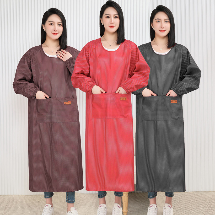 加长加肥款防水围裙长袖男罩衣家用厨房防污围腰时尚女工作服过膝,家庭/个人清洁工具,围裙,淘宝优惠券,粉丝福利购,淘宝优惠卷