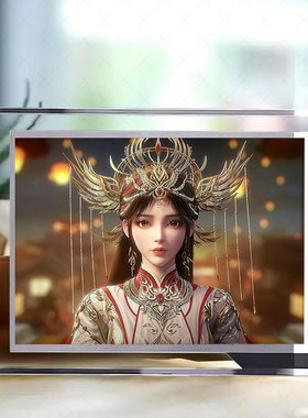 完美世界火灵儿动漫同款水晶相框时尚桌面创意摆件而二次元送朋友