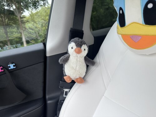 小企鹅汽车安全带护肩套可爱车载装饰护肩套情侣汽车饰品