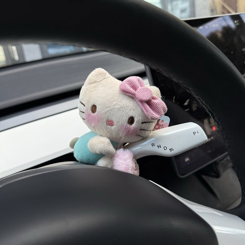 可爱薄荷绿Kitty汽车怀挡装饰品车载雨刮器转向灯装饰新车礼物