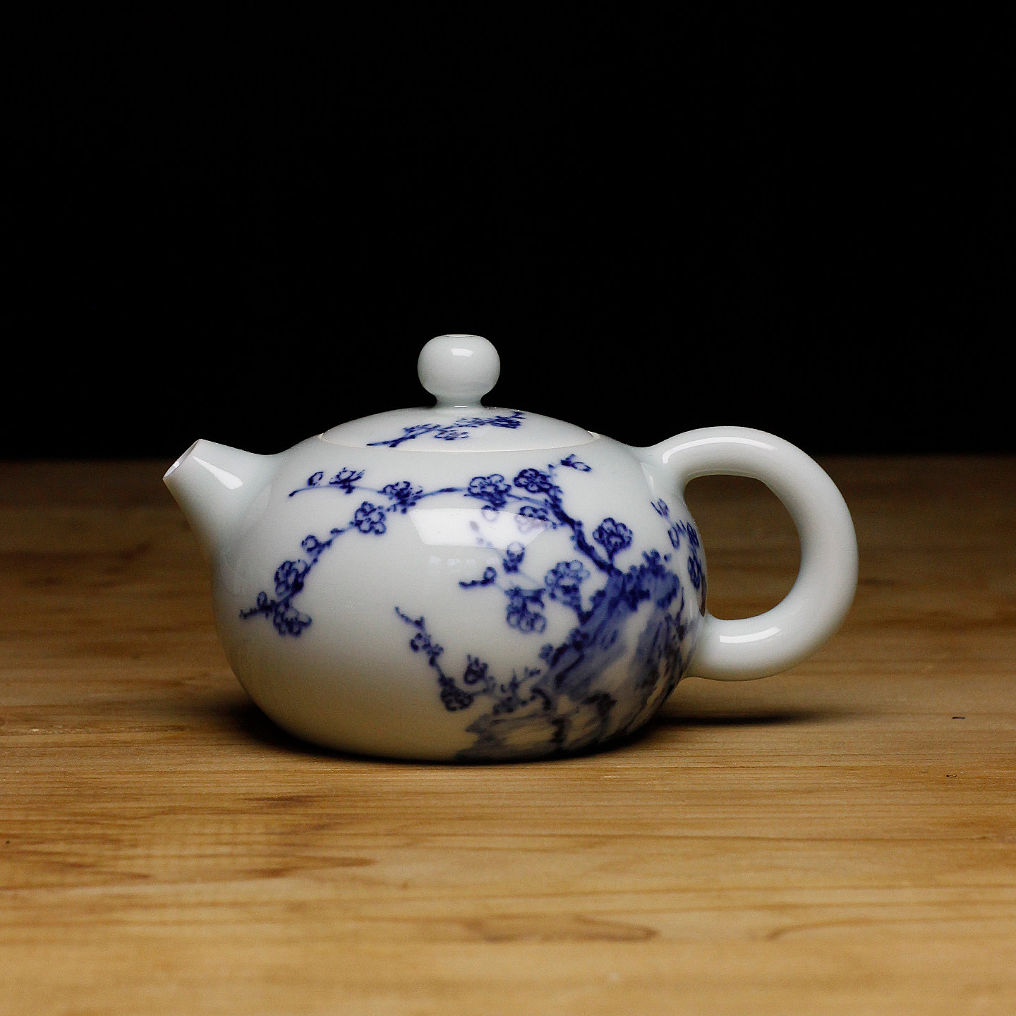 景德镇柴窑手绘青花茶具西施壶