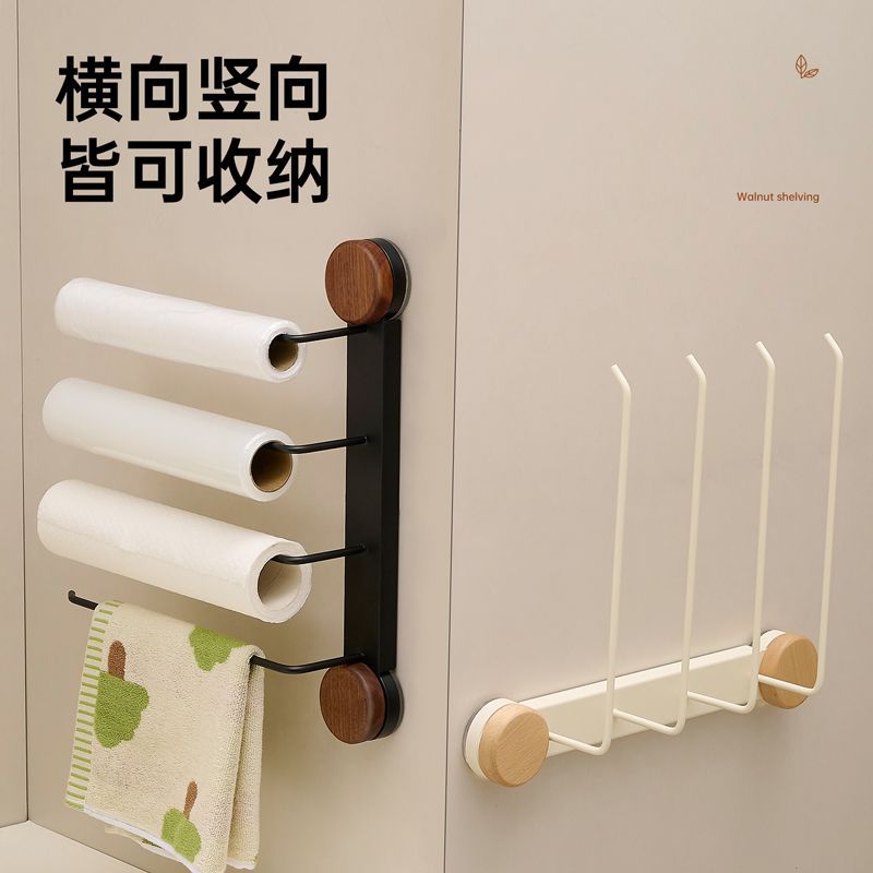 吸盘厨房纸巾架免打孔壁挂家用卷纸巾架
