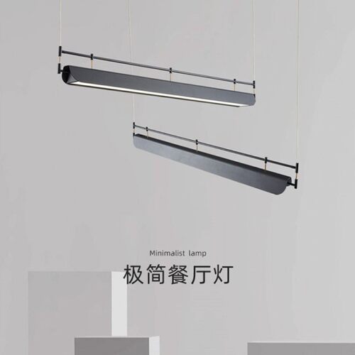 设计师款一字极简餐厅吊灯