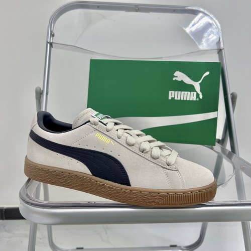 彪马SUEDE男女米色翻毛皮休闲鞋