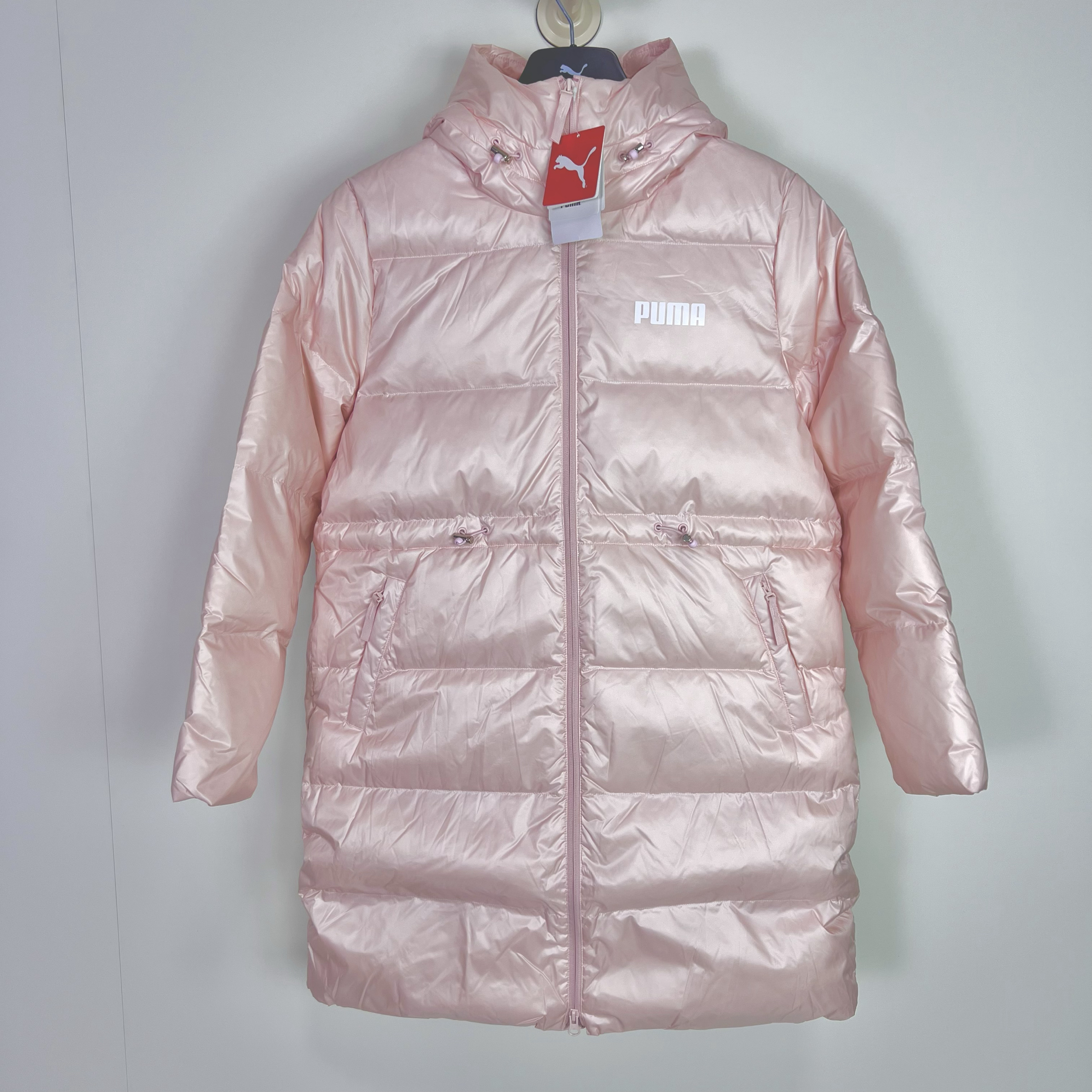 正品PUMA彪马女羽绒服中长款冬季新款连帽收腰保暖运动外套846334