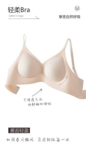 黛约F02固定杯无痕内衣女薄款 舒适柔软透气小胸聚拢无钢圈文胸罩