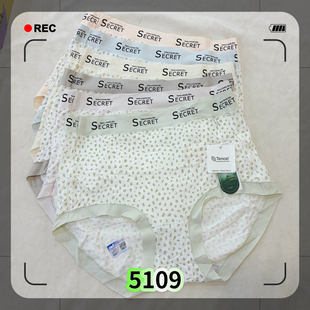 满3条包邮普利诗新5109大版高腰莫代尔印花舒适包臀内裤女三角裤