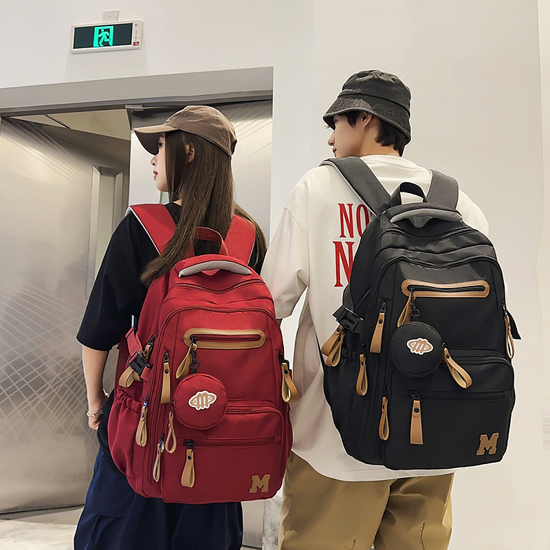 书包男大学生韩版高中学生背包女初中生大容量旅行出游电脑双肩包