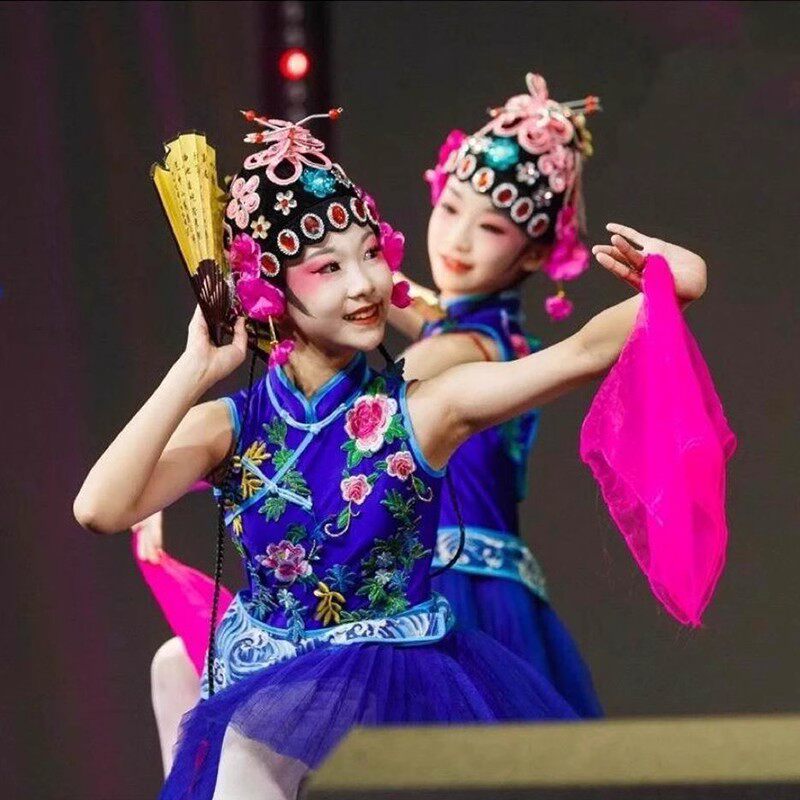 戏剧京剧戏曲青衣花旦包头秧歌头饰古装演出媒婆小姐头饰成人儿童