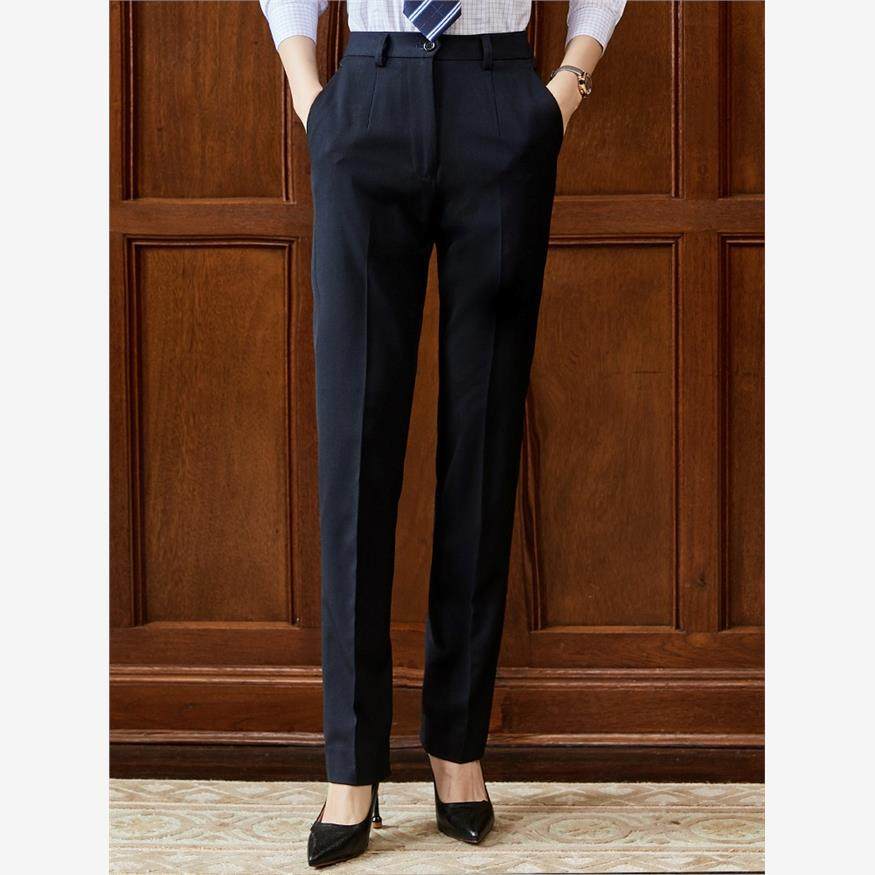 西装裤女藏青藏蓝色春秋直筒工作西裤职业正装西服裤工装裤子