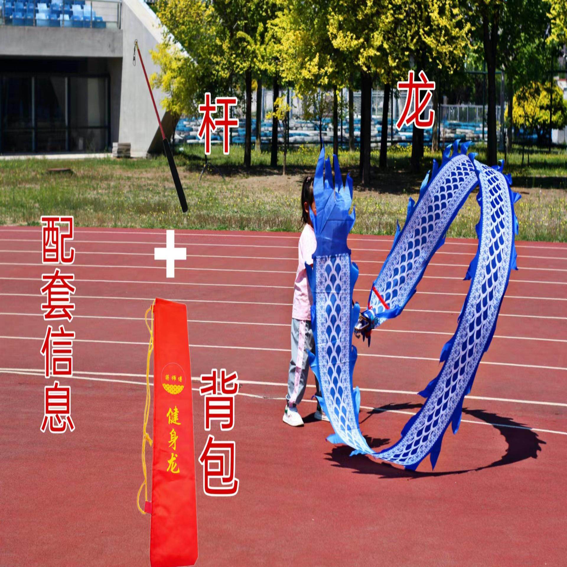 校园儿童健身舞龙彩带杆