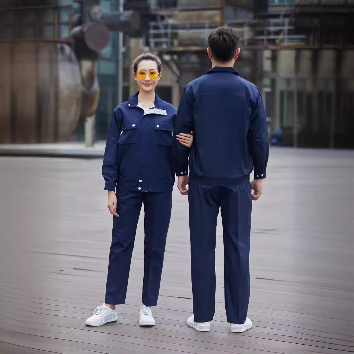 春秋工作服套装男工帆布劳保衣服工人厂服耐磨汽修劳动服工装