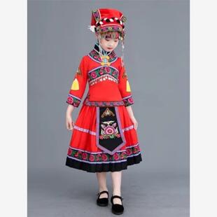 羌族黎族竹竿舞演出服饰少数民族舞台表演服装苗族彝族舞蹈女