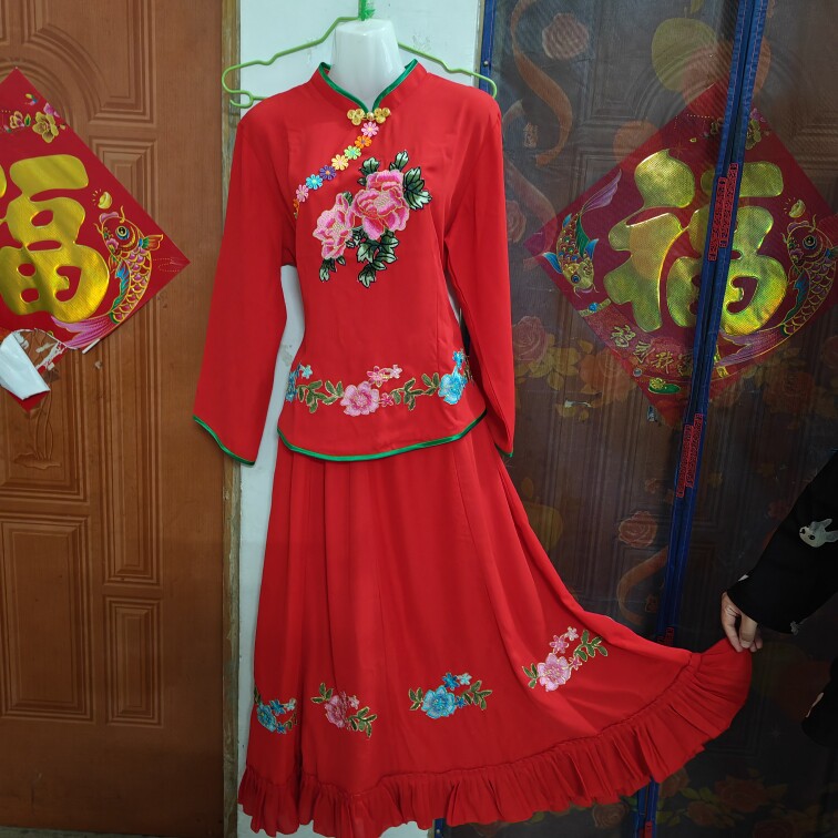 新款秧歌服裙装东北大秧