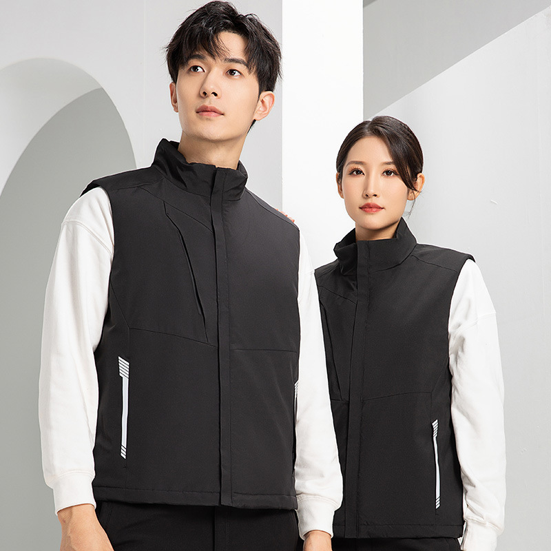 加厚羽绒棉马甲工装背心