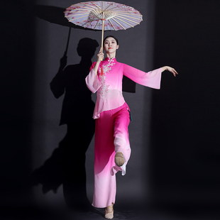 古典舞演出服女飘逸中国风现代舞艺考2024新款中老年秧歌舞扇子舞