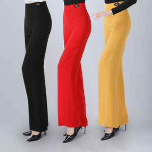 2024新款舞舞蹈裤女夏季薄款拉丁舞直筒交谊舞跳舞裤子吉特巴